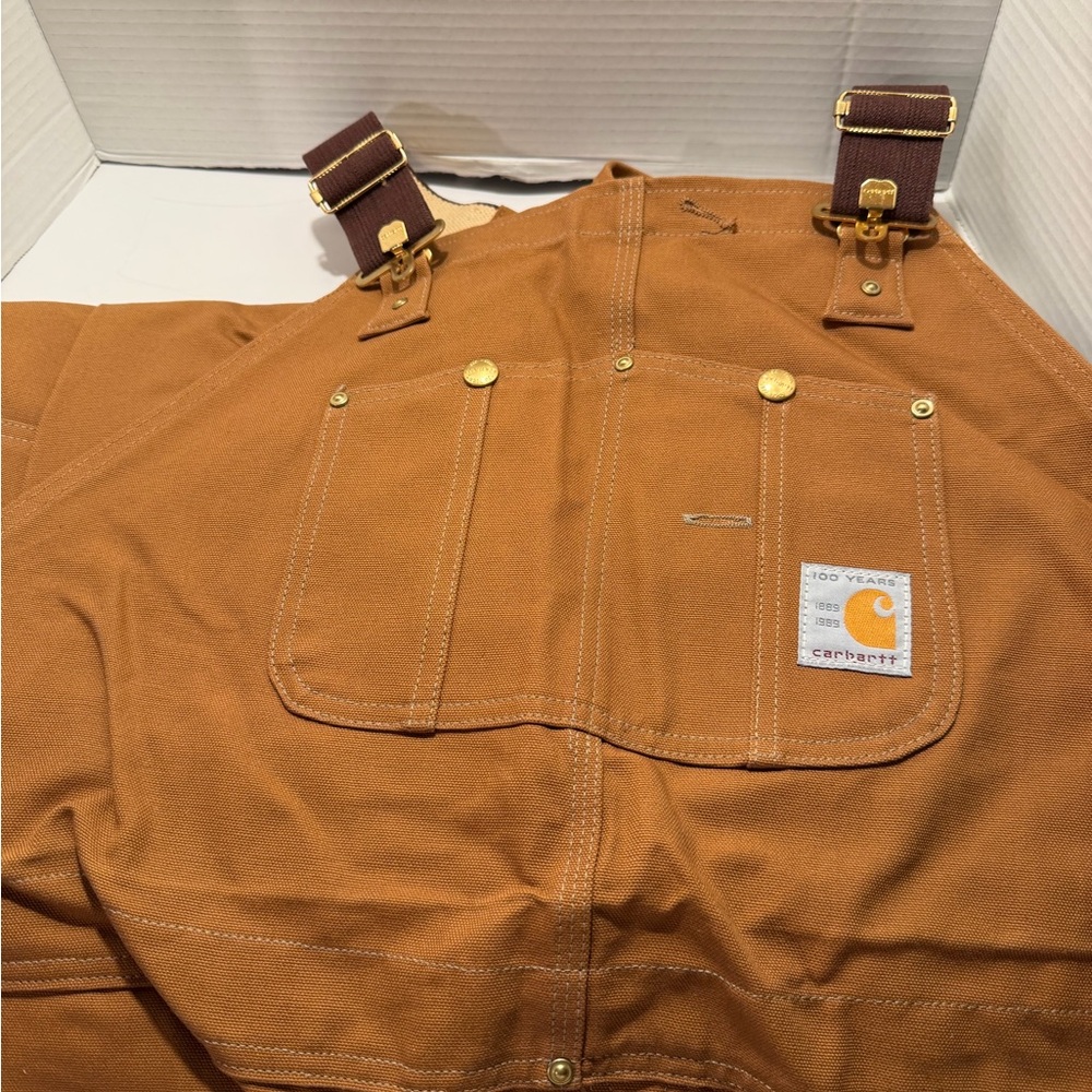 Carhartt Tan Bib Overalls
